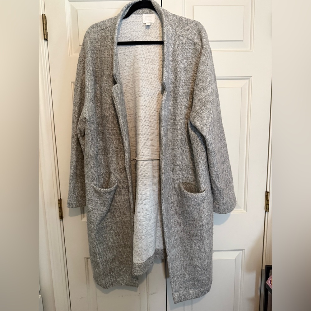14th & Union Gray Open-Front Sweater